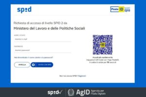 Poste ID schermata di accesso SPID