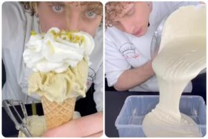 chef nerone prepara gelato