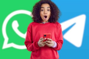 Donna, loghi WhatsApp Telegram