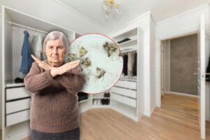 donna matura che dice no alle tarme nell'armadio