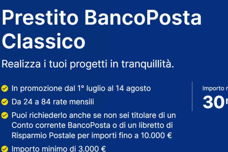 Prestito Poste Italiane