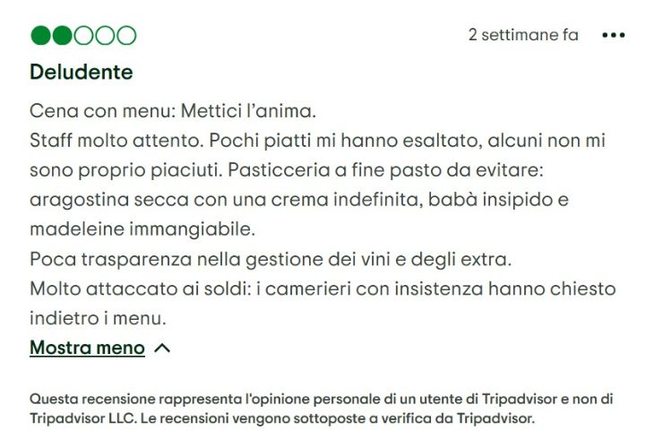 recensione tripadvisor villa crespi