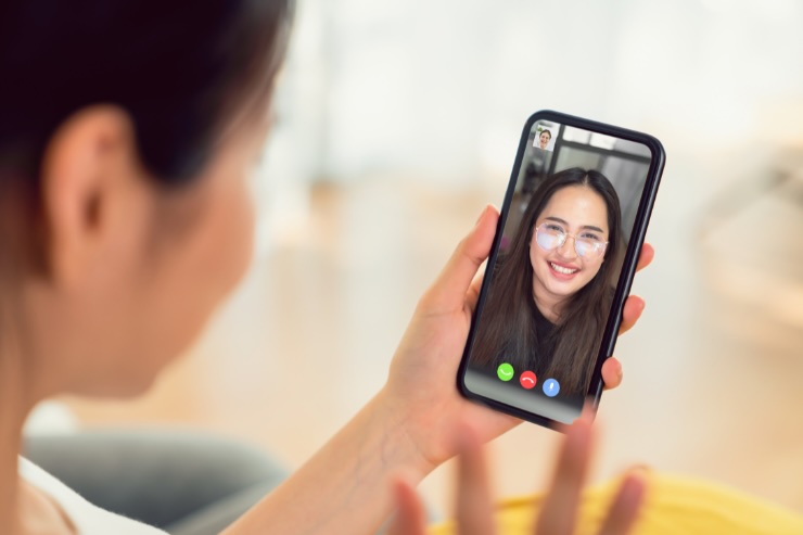 video chiamata con smartphone