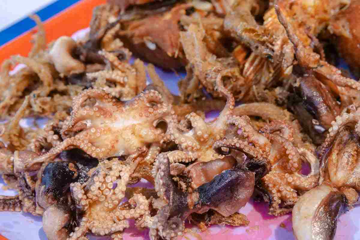 pesce fritto, calamari