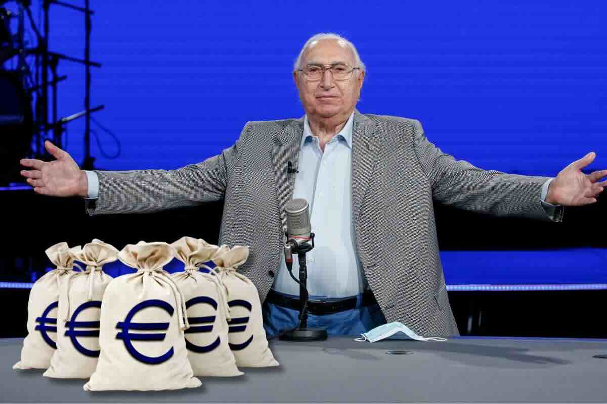 Pippo Baudo, sacchi con simbolo euro 